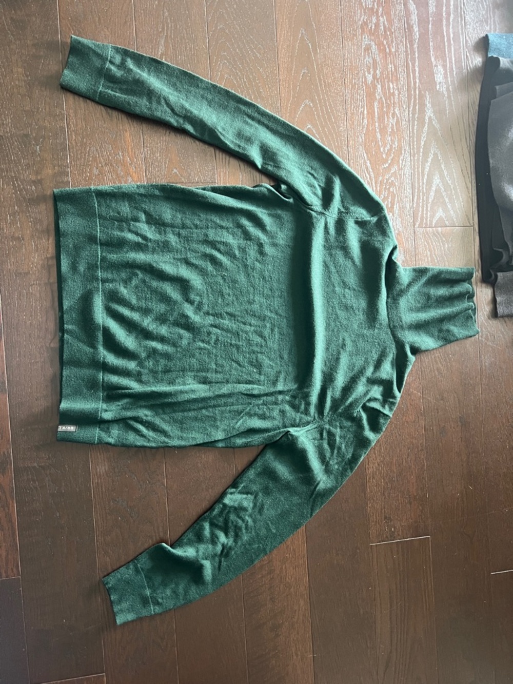 100% Merino Italian Wool Men's Green Turtleneck Sweater